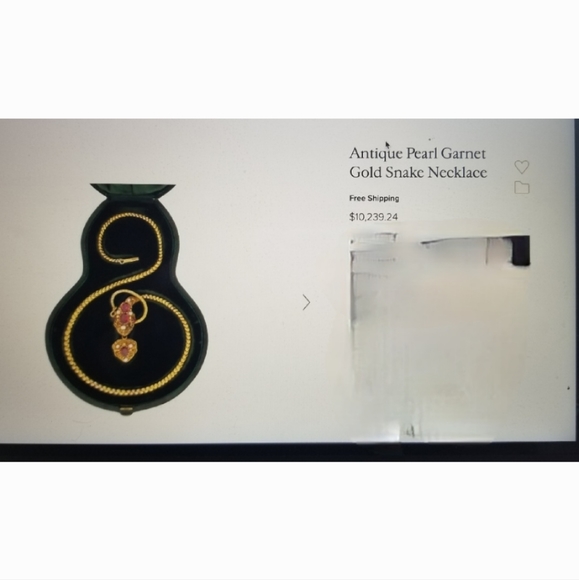 1800s Antique 18k Gold Snake Heart Locket Necklace - Picture 13 of 15